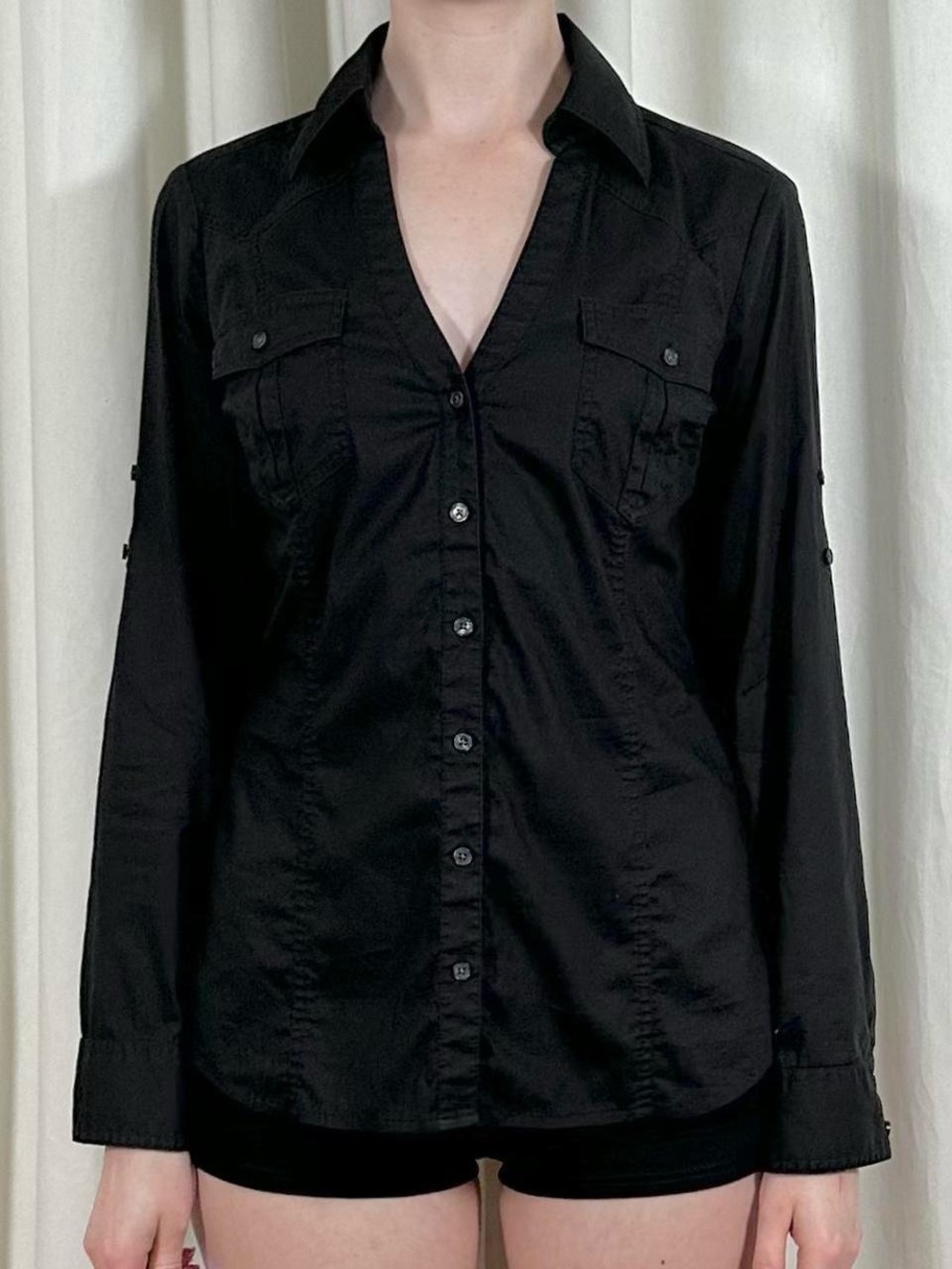 Black Button Down Shirt - Picture 2 of 8